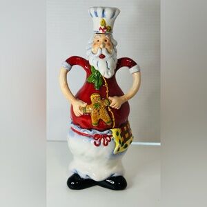 Ganz Santa Chef Decanter With Gingerbread Man Christmas Used For Decoration Only